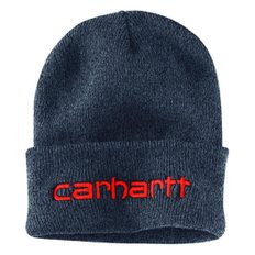 칼하트롱비니 Carhartt 104068 Teller Hat coal heather brite orange