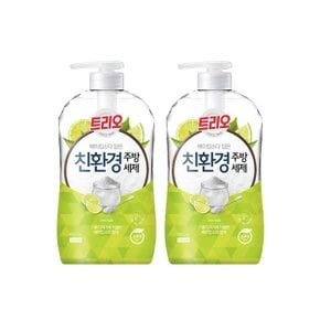 트리오 베이킹소다 담은 주방세제 라임향 680ml 용기 x 2개