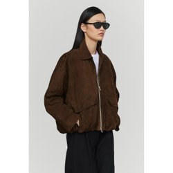 오버사이즈 스웨이드 레더 봄버 자켓 04752752700