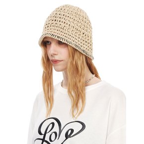 Crochet Beanie Beige