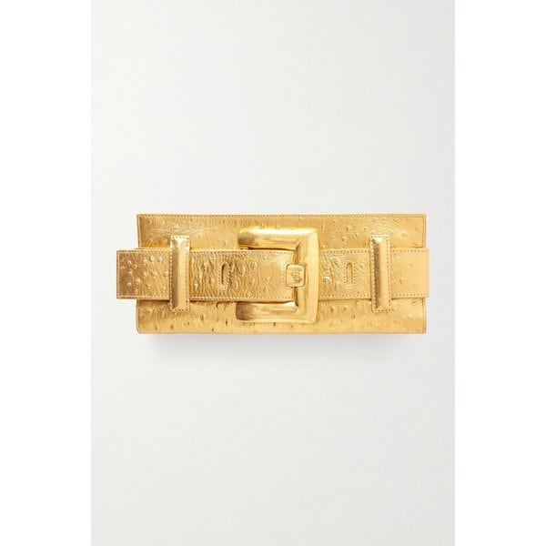 앤섬 버클 오스트리치 효과 메탈릭 가죽 클러치 46376663163002424