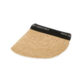 여성 비앙카 네추럴/블랙 로고 바이저햇 HAT50265 Natural/Black Logo