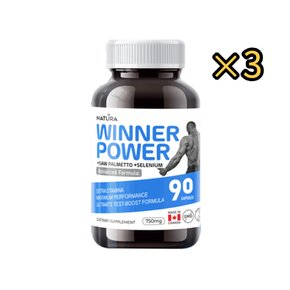 위너파워 쏘팔메토 750mg 90캡슐 3팩