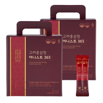 천양삼 6년근 고려홍삼정 어니스트 365 홍삼스틱 10g x 100포 2세트