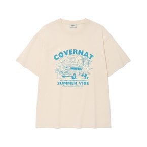 볼륨 카 그래픽 티셔츠 아이보리 CO2502ST41IV