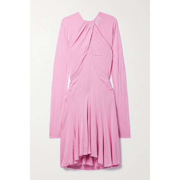 로즈마 드레이프 스트레치 저지 미니 드레스 핑크 1647597314800542