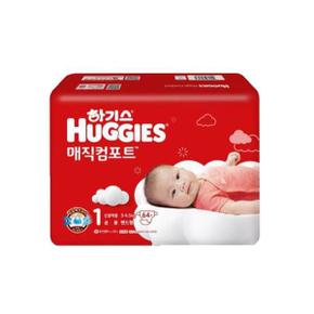 하기스 2023 New 매직컴포트 밴드형 1단계 남여공용 신생아용 64p