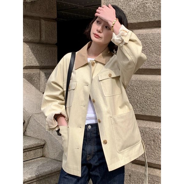 [묵화 Pick]Arden Belted Work Jacket Butter