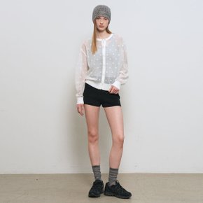 WOMAN 도트 시스루 가디건 WHITE / GF1LKC516
