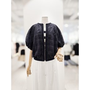 [파주점] 글리터 체크 볼륨 슬리브 점퍼 CR6A0JP061