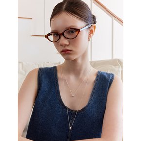 [진주귀걸이 2종 증정][목걸이 2개 SET 구성] Two ring layered necklace