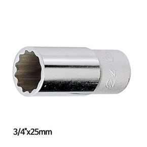 지니어스 12각 롱핸드소켓 복스알 1/2in x 25mm