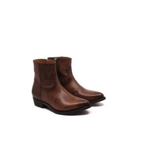 4692727 Frye Womens Billy Inside Zip Stone Booties In Brown