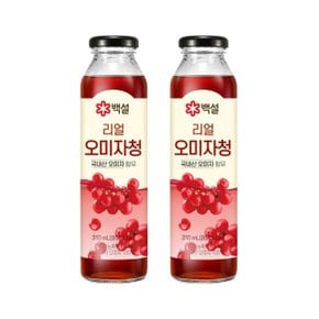 백설 리얼 오미자청 310ml x2개