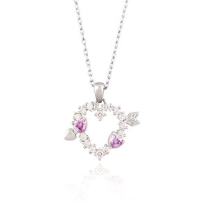 amore necklace 라벤더 스톤 하트 팬던트 롱목걸이 _NLFHNK10