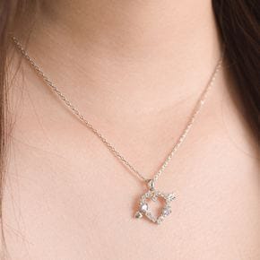 amore necklace 라벤더 스톤 하트 팬던트 롱목걸이 _NLFHNK10