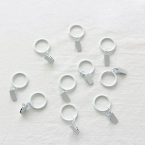[Deco]WHITE CLIP CURTAIN RING 10개 1세트