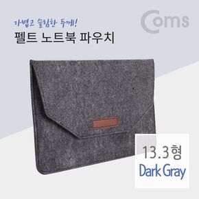 Coms 펠트 노트북 파우치 슬림형 13.3형 Dark Gray