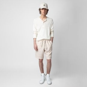 [여주점] 맨즈 버뮤다 쇼츠 Pixel Linen Bermuda Shorts ZE4SMCTPT002Z20