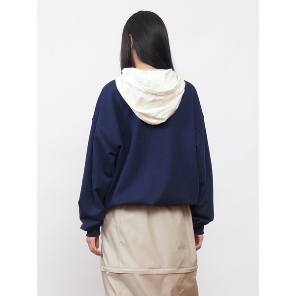 Logo ALVY Hoodie UNISEX Navy Off-White