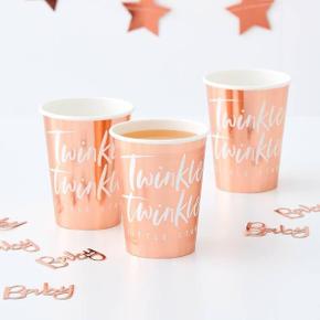 로즈골드 트윈클 트윈클 종이컵 Rose Gold Paper Cups