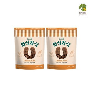 콰삭콰삭 치킨&오트 120g 2팩