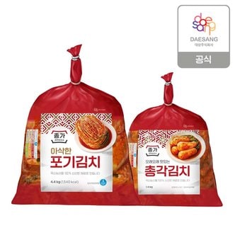 종가집 (y)[종가] 아삭한포기김치 4.4kg + 총각 1.4kg