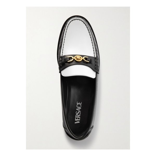 장식 투톤 가죽 페니 로퍼 블랙 1647597339494663