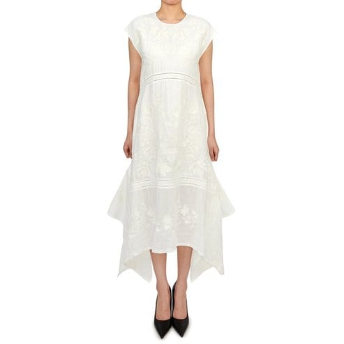 올세인츠 여성 민소매 롱 원피스 WD588Z OFF WHITE