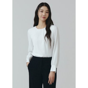 잇미샤 핀턱 노카라 블라우스 ITO1BBL500