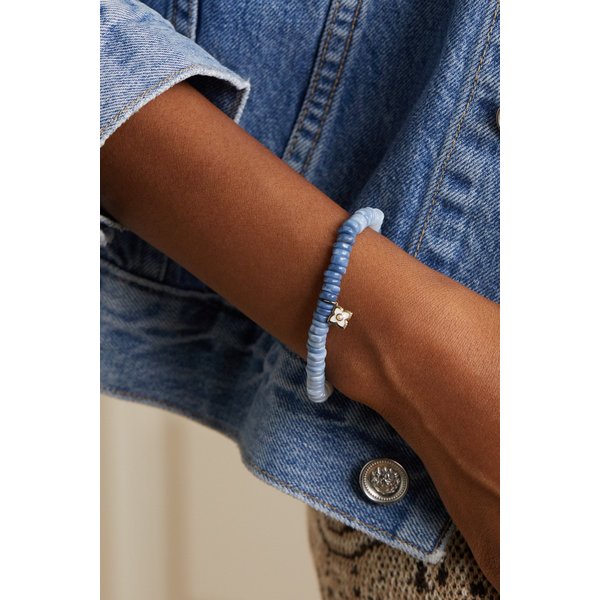 시드니에반 미니 모로칸 플라워 14k 골드 오팔 진주 에나멜 브레이슬릿 1647597292187748