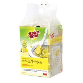 [쓱7클럽]3M 향기톡톡 크린스틱 레몬향 리필 5매