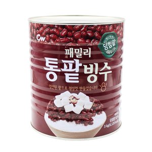 너만아는과자점 CW 청우 팥빙수팥 빙수재료 단팥 /패밀리통팥빙수3kg