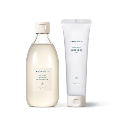 아로마티카 로즈마리 올인원 워시 300ml +  수딩 알로에 베라 젤 180ml