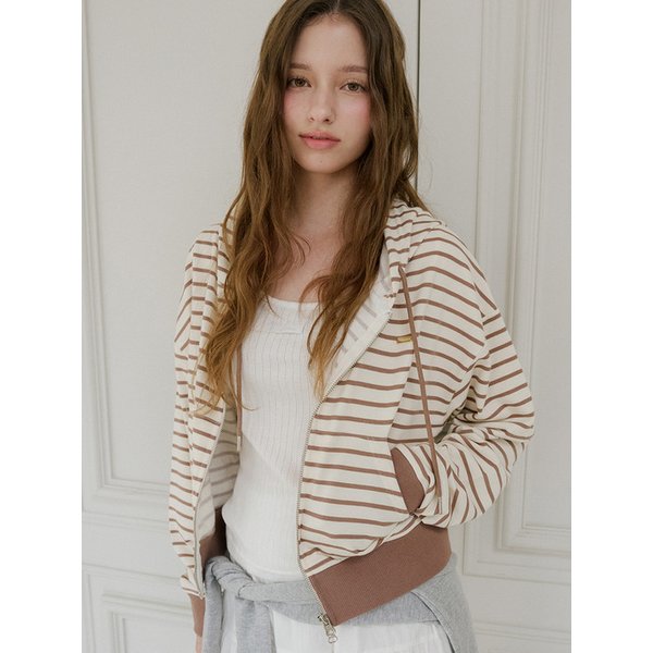 [리퍼브] 세나 스트라이프 코튼 후드 집업 ( 3 colors )