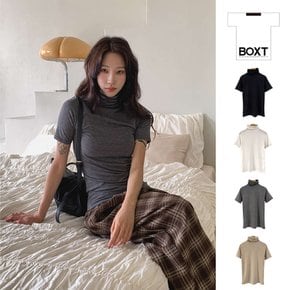 여성 기모 폴라티셔츠 반팔목티 터틀넥 ro71