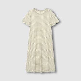 JAJU 여 소프트 반팔 파자마 원피스 J206203067012