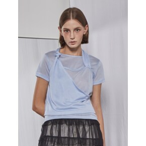 Layered Strap T-shirt (Blue)