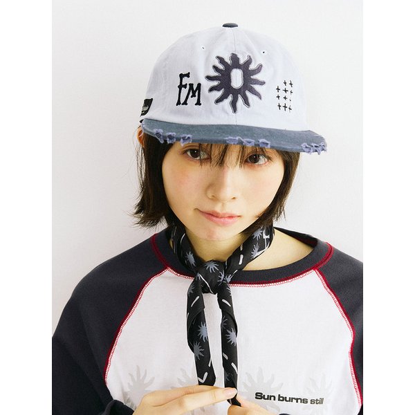 썬번 데미지드 캡 [네이비]