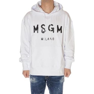 MSGM 엠에스지엠 브러쉬드 로고 후드 티셔츠 2000MM515 200000 01 맨투맨