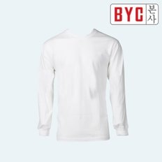 백색 긴팔 라운드 티 BOT8160