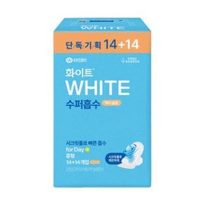 수퍼흡수 맥시슬림 중형 14+14입 1팩 대용량 생리대