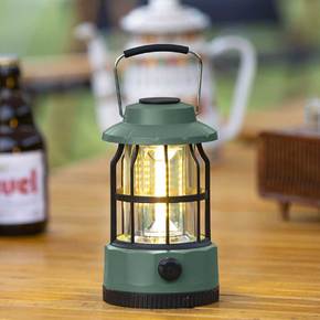 CAMPING RETRO COB LED랜턴 그린 배터리미포함