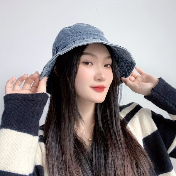 [아일렌]뉴에프 데님 버킷햇(중청)