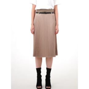 Bending Pleated Skirt _Beige