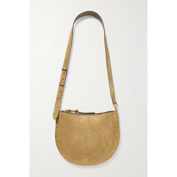 오스칸 소프트 가죽 트리밍 스터드 스웨이드 숄더백 46376663162987761