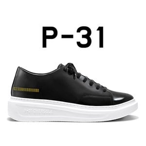 P-31 OVERSOLE GOLDLABEL 7CM - 블랙스니커즈