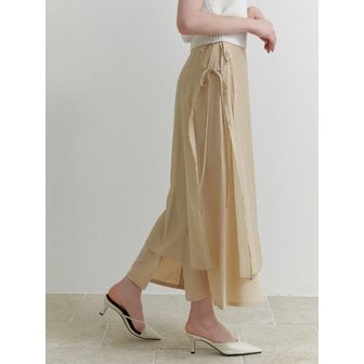 리엘 Deary layered skirt (beige)