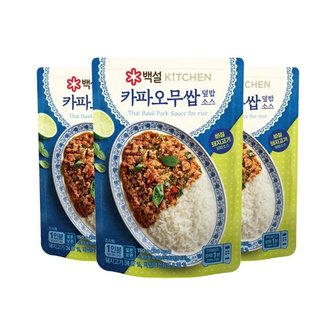 CJ제일제당 백설 카파오무쌉 덮밥 소스 150g x3개