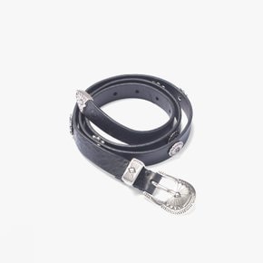 RUST MOOD 러스트 무드 WESTERN LEATHER BELT BLACK RUD2M80000A98